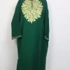 Yasmin Green Aari Embroidered Cashmilon Kashmiri Pheran