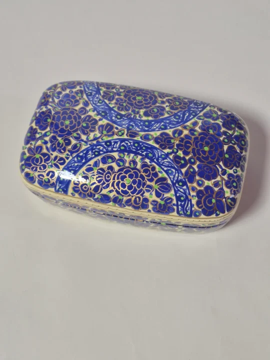Kashmiri Paper Mache Meter Box Zareen 7x4inches - Image 2