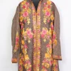 Zavian Short Silk Kashmiri Coat Aari Embroidered
