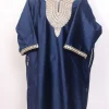 Zeba Navy Blue Kashmiri Girls Pheran In Holland Velvet With Zari Tilla Work (6 to 7Y)