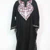 Kashmiri Pheran Black In Cashmilon Wool With Aari Embroidery | Zehra