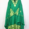 Raffal Wool Kashmiri Aari Embroidered Zohra Green Pheran with Dupatta