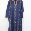 Zubia Kashmiri Pheran In Raffal Wool With Hand Sozni Embroidery | Blue
