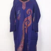 Blue Kashmiri Pheran Aafiya with Hand Sozni Work in Raffal Wool