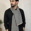 Grey Kashmiri Handloom Tweed Unisex Danish Muffler