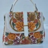 Farida Kashmiri White Handbag with Aari Embroidery