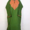 Gulnaar Cashmilon Aari Embroidered Green Kashmiri Pheran