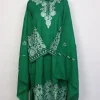 Green Kashmiri Raffal Wool Aari Embroidered Pheran with Dupatta Shahira