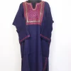 Nafeela Kashmiri Navy Blue Raffal Wool Hand Sozni and Tilla Embroidery Pheran