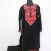Zooni Kashmiri Black Cashmilon Kurta Set for Women with Aari Embroidery