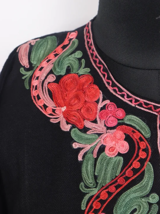 Mehar Kashmiri Cashmilon Kurta Set for Women With Aari Kaam - Image 3