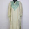 Sana Cream Kashmiri Cashmilon Wool Pheran For Women With Aari work