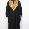 Surma Black kashmiri Cashmilon Wool Pheran For Women With Aari work