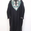 Sakoon Black Kashmiri Cashmilon Wool Pheran For Women With Aari Kadhai