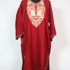 Maroon Kashmiri Pheran Cashmilion Wool Aari Embroidery