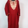 Maroon Kashmiri Pheran Cashmilion Wool Aari Work Alfa