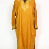 Yellow Yasmeena Kashmiri Pheran Cashmilion Wool Aari Embroidery