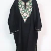 Black Suzain Kashmiri Pheran Cashmilion Wool Aari Kadhai