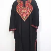 Suroor Black Kashmiri Cashmilon Wool Pheran For Women With Aari Kadhai