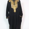 Black Kashmiri Pheran Cashmilion Wool Aari Embroidery Sobiya