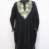Sayima Black Kashmiri Cashmilon Wool Womens Aari Work Pheran