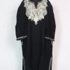 Black Fiza Kashmiri Cashmilon Wool Pheran Aari Embroidery