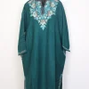 Bulbul Blue Kashmiri Cashmilon Wool Pheran With Aari Kadhai