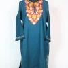 Blue Kashmiri Pheran Cashmilion Wool Sunder Aari work