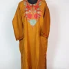 Yellow Kashmiri Pheran  Cashmilion Wool Lajawaab Aari Kadhai