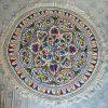 Multicolour Handcrafted Kashmiri Namda Floral Medallion Rug with Scalloped Border – 5x5 Feet