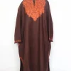 Mansha Wine Kashmiri Pheran For Women With Aari work