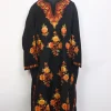 Naazmeen Black Kashmiri Boothidar Aari Work Raffal Wool Pheran