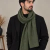 Handloom Tweed Kashmir Unisex Muffler Olive Green Zaid