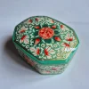 Sabz Kashmiri Paper Mache Box 3 x 4 Inch Floral Design
