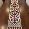 Pahalgam Kashmiri Handmade Silk Thread Chain Stitch Embroidery Runner 4*1ft