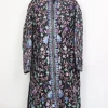 Kashmiri Nargiza Black Silk Jaal Aari Embroidery Long Coat