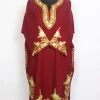 Shafia Kashmiri Cashmilon Wool Aari Embroidery Pheran Maroon