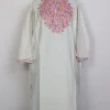 Tasleem Kashmiri Aari Embroidered White Cashmilon Pheran
