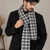 Hamza Kashmiri Handloom Tweed Unisex Muffler White