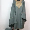 Tahira Kashmiri 3 Piece Pheran Set In Cashmilon Wool With Tilla Embroidery | Grey