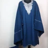 Fariha Kashmiri 3 Piece Pheran Set In Cashmilon Wool With Tilla Embroidery | Blue
