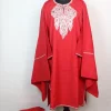 Tabassum Kashmiri 3 Piece Pheran Set In Cashmilon Wool With Tilla Embroidery | Red