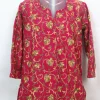 Afsana Kashmiri Kurti For Girls In Rani Pink Cashmilon Wool With Aari Work (2–3 Yrs)