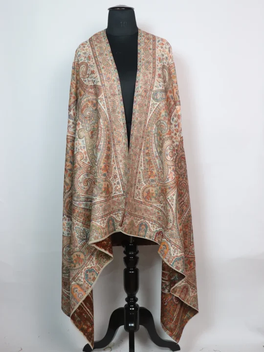 Aisha Kashmiri Shawl with Kani Pattern for Women in Wool
