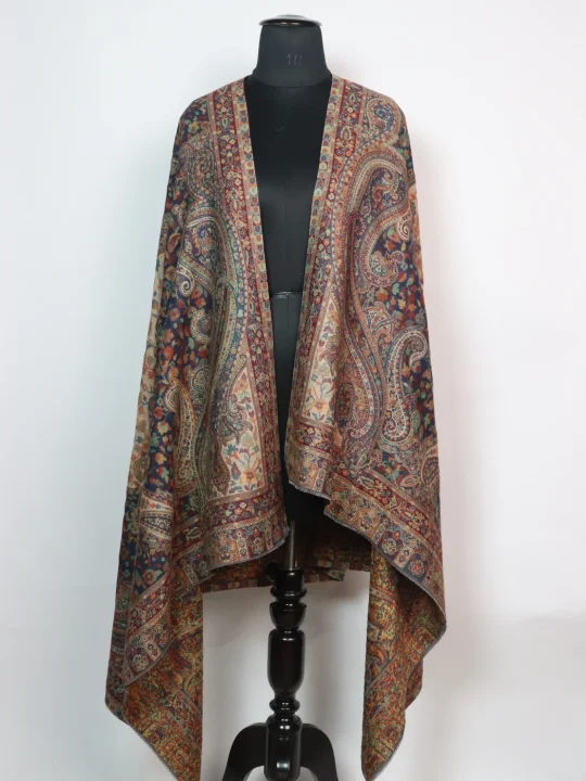 Kashmiri Shawl with Kani Patterned for Women in Wool | Aisha