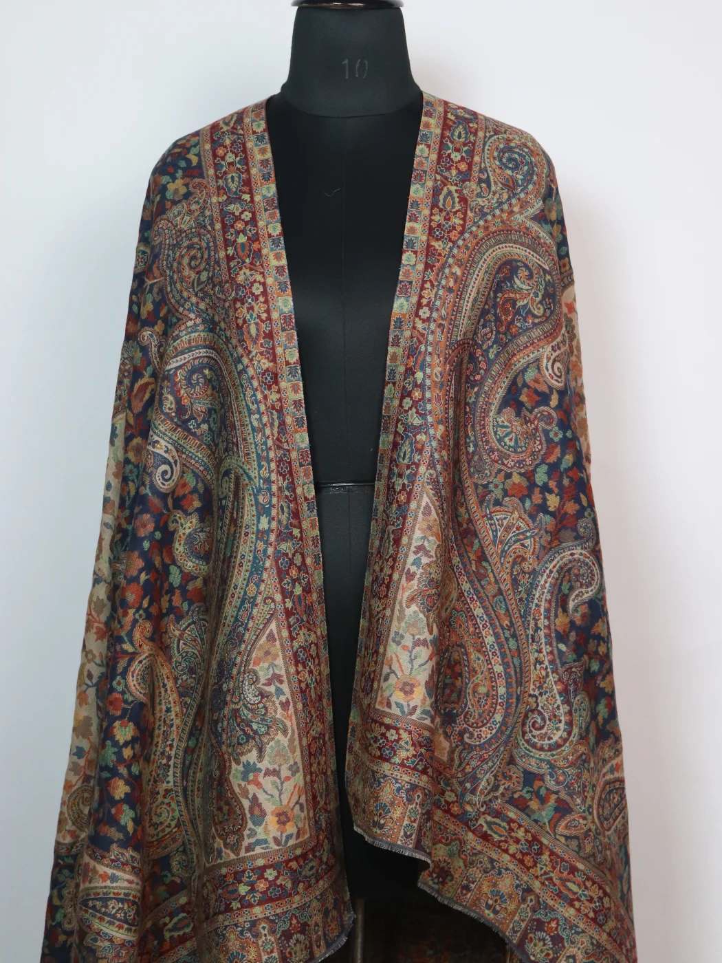 Kashmiri Shawl with Kani Pattern Design for Women in Wool | Aisha - Image 2