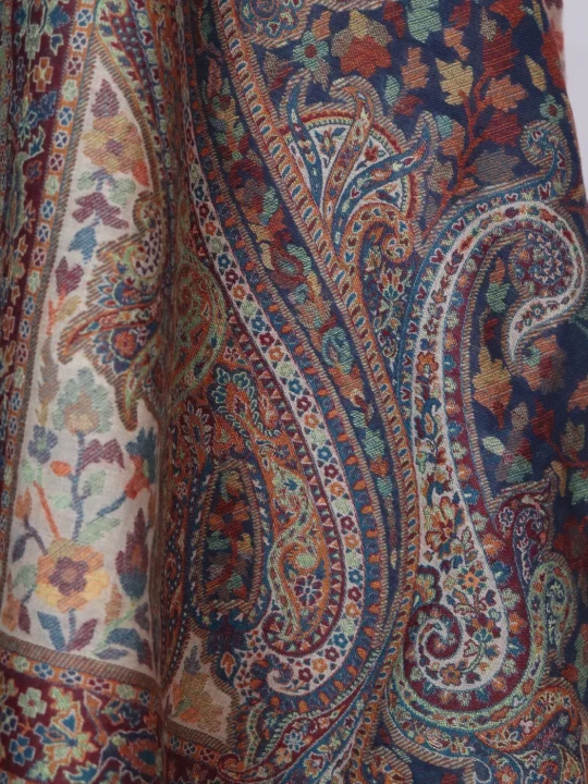 Kashmiri Shawl with Kani Pattern Design for Women in Wool | Aisha - Image 3