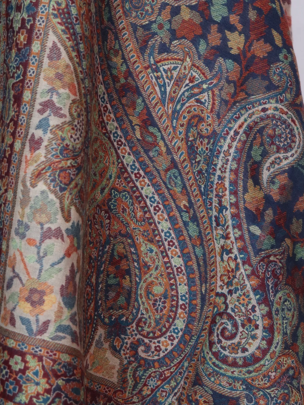 Kashmiri Shawl with Kani Pattern Design for Women in Wool | Aisha - Image 3