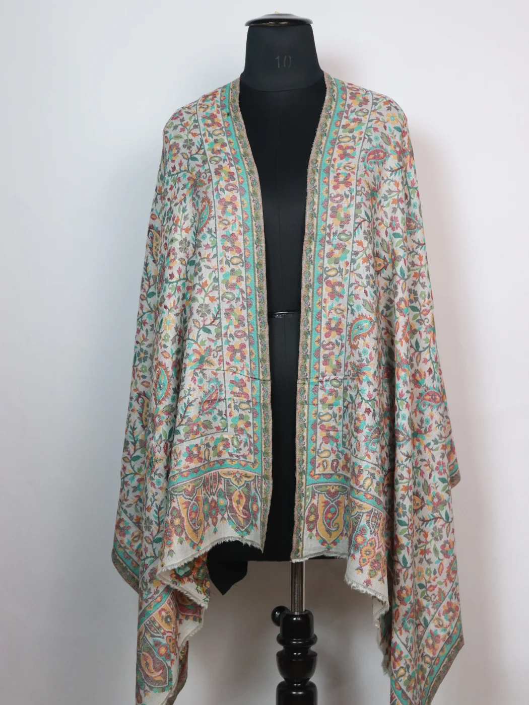Aneesa Kashmiri Stole With Kani Pattern Design In Fine Wool For Women