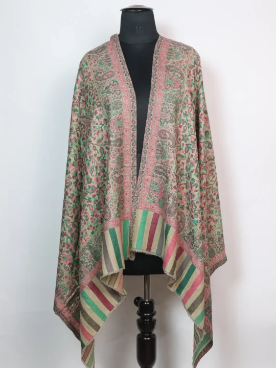 Kashmiri Stole Aneesa With Kani Pattern In Fine Wool For Women